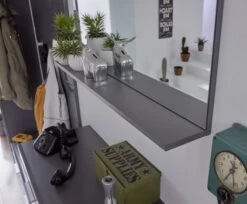 Miroir Mural Avec étagère Brillant Gris Kelia -TODAY || Disney || Fisher Price Soldes miroir mural avec etagere brillant gris kelia 4251585521688 1033827