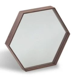 Miroir Mural Bois Plaqué Noyer Launa