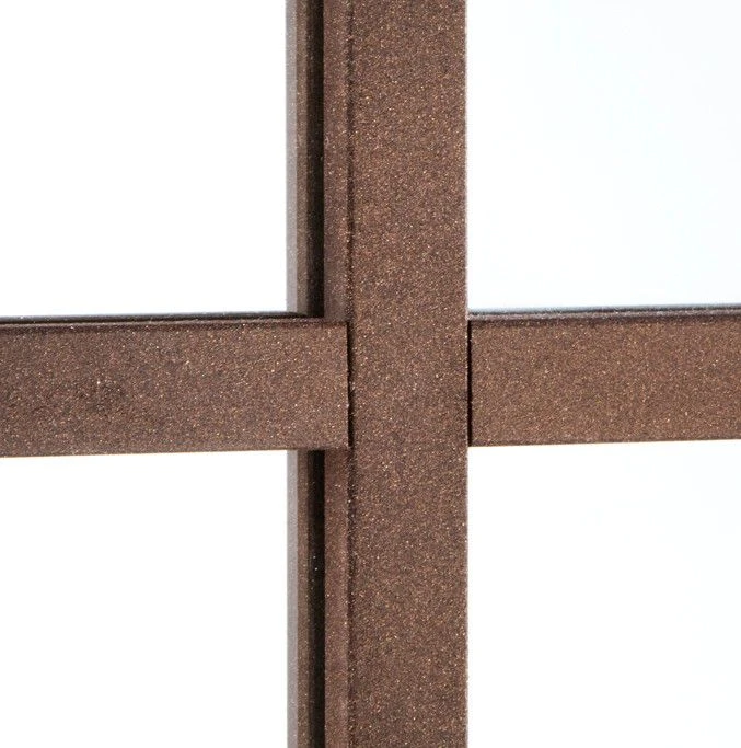 Miroir Mural Multi-rectangles Bois Laqué Marron Nathi 200 Cm 5 Miroir Mural Multi-rectangles Bois Laqué Marron Nathi 200 Cm – Image 3