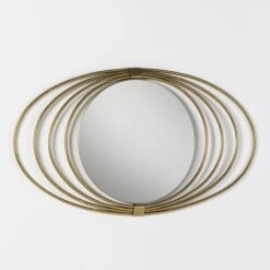 Miroir Mural Originale Métal Doré Riv 91 Cm