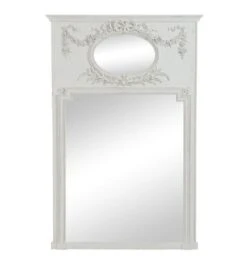 Miroir Mural Rectangulaire Bois Antique Gris Licia