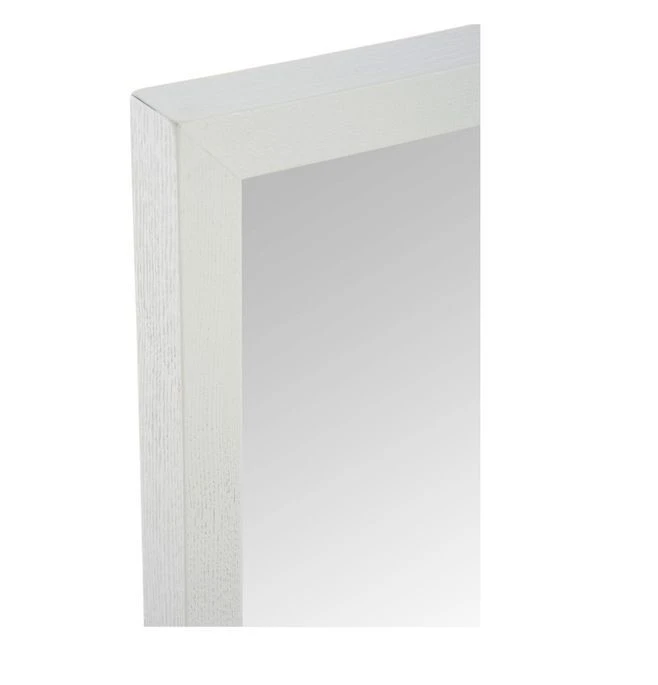 Miroir Mural Rectangulaire Bois Massif Blanc Ocel 80 Cm 4 Miroir Mural Rectangulaire Bois Massif Blanc Ocel 80 Cm – Image 2