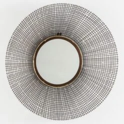 Miroir Mural Rond Métal Cuivré Rary 70