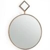 Miroir Mural Rond Métal Doré Booty
