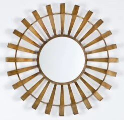 Miroir Mural Rond Métal Marron Roxy