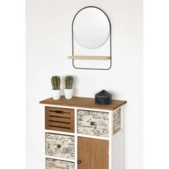 Miroir Mural Rond Métal Noir Et étagère Bois Clair Sonna -TODAY || Disney || Fisher Price Soldes miroir mural rond metal noir et etagere bois clair ens 3248117186300 413857
