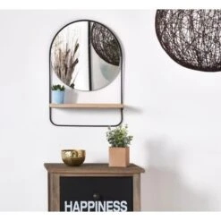 Miroir Mural Rond Métal Noir Et étagère Bois Clair Sonna -TODAY || Disney || Fisher Price Soldes miroir mural rond metal noir et etagere bois clair ens 3248117186300 413858