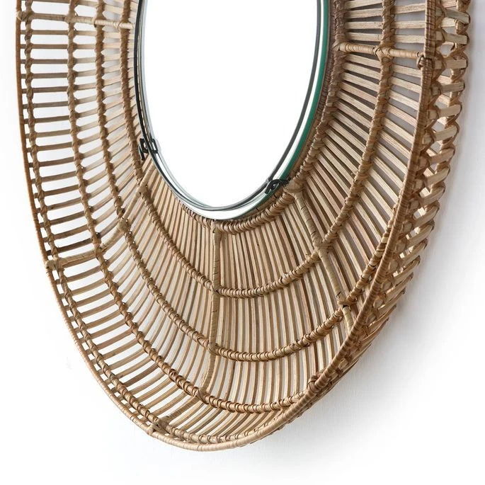 Miroir Mural Rond Osier Naturel Gaell D 90 Cm 5 Miroir Mural Rond Osier Naturel Gaell D 90 Cm â Image 3