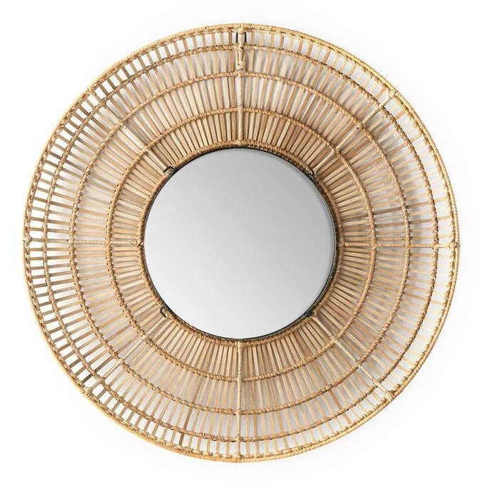 Miroir Mural Rond Osier Naturel Gaell D 90 Cm 4 Miroir Mural Rond Osier Naturel Gaell D 90 Cm â Image 2