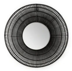 Miroir Mural Rond Osier Noir Gaell D 90 Cm -TODAY || Disney || Fisher Price Soldes miroir mural rond osier noir d 90 cm 8435471837190 574037