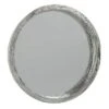 Miroir Mural Rond Résine Argentée Licia D 48 Cm