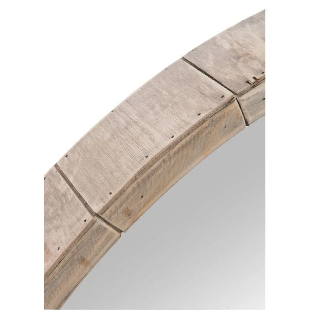 Miroir Mural Rond Verre Et Bois Massif Clair Corali D 80 Cm 4 Miroir Mural Rond Verre Et Bois Massif Clair Corali D 80 Cm â Image 2