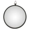 Miroir Mural Rond Verre Et Métal Noir Verde D 40 Cm