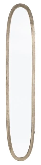 Miroir Ovale En Aluminium Bronze Clair Amina