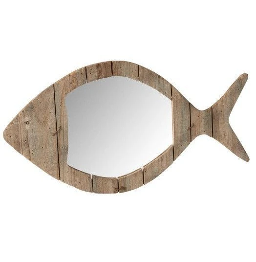 Miroir Poisson Bois Massif Clair Azura - Lot De 4 3 Miroir Poisson Bois Massif Clair Azura - Lot De 4
