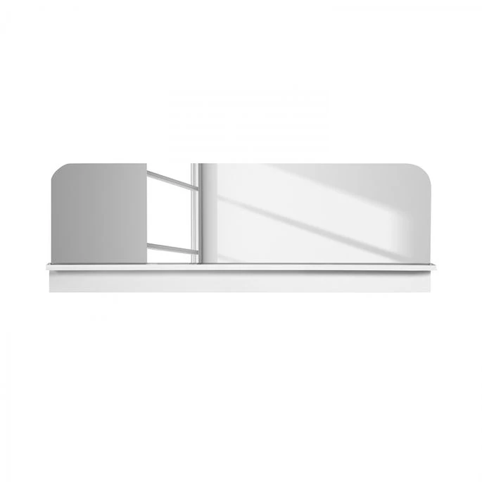 Miroir Rectangulaire 1 Tablette Bois Laqué Blanc Koyd 4 Miroir Rectangulaire 1 Tablette Bois Laqué Blanc Koyd – Image 2