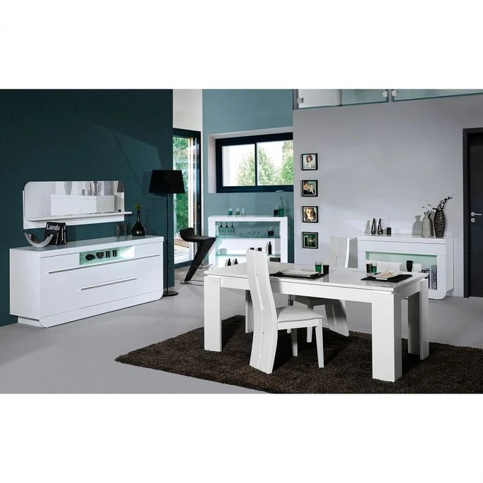 Miroir Rectangulaire 1 Tablette Bois Laqué Blanc Koyd 5 Miroir Rectangulaire 1 Tablette Bois Laqué Blanc Koyd – Image 3