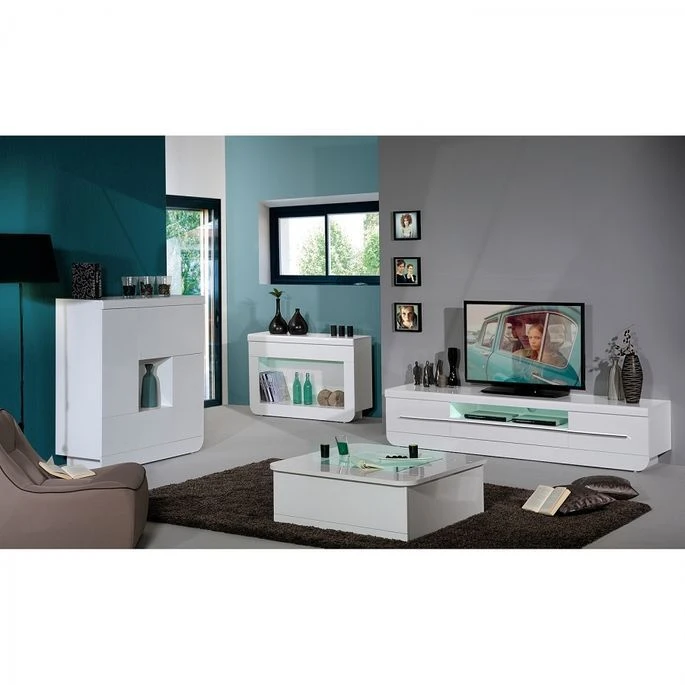 Miroir Rectangulaire 1 Tablette Bois Laqué Blanc Koyd 6 Miroir Rectangulaire 1 Tablette Bois Laqué Blanc Koyd – Image 4