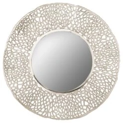Miroir Rond Avec Cadre Décoratif En Métal Clarisse