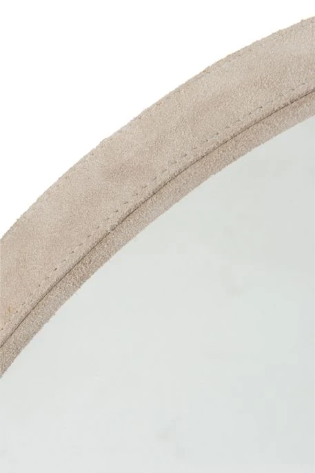 Miroir Rond En Cuir Beige Apolo D 40.5 Cm 6 Miroir Rond En Cuir Beige Apolo D 40.5 Cm – Image 4