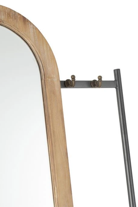 Miroir Sur Pied Avec étagère Et Crochet Bois Patricia L 60 Cm 4 Miroir Sur Pied Avec étagère Et Crochet Bois Patricia L 60 Cm – Image 2