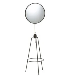 Miroir Sur Pied Haut Verre Et Métal Noir Narsh