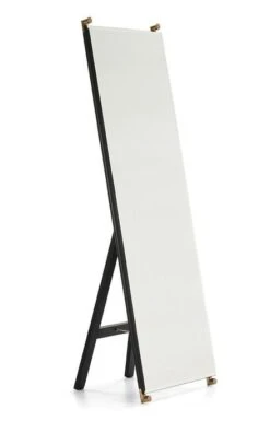 Miroir Sur Pieds Bois Et Métal Noir Yottie