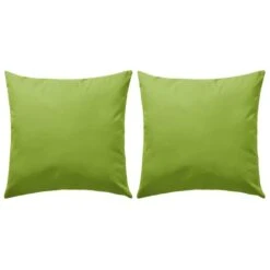 Oreiller D'extérieur 2 Pcs 45 X 45 Cm Vert Pomme