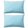 Oreiller D'extérieur 2 Pcs 60 X 40 Cm Bleu Clair
