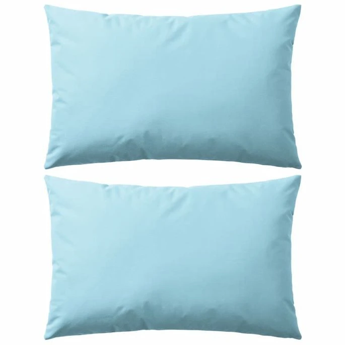 Oreiller D'extérieur 2 Pcs 60 X 40 Cm Bleu Clair 3 Oreiller D'extérieur 2 Pcs 60 X 40 Cm Bleu Clair
