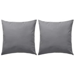 Oreiller D'extérieur 2 Pcs 60 X 60 Cm Gris