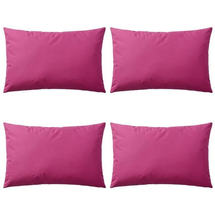 Oreiller D'extérieur 4 Pcs 60 X 40 Cm Rose 3 Oreiller D'extérieur 4 Pcs 60 X 40 Cm Rose
