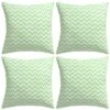 Oreiller D'extérieur 4 Pcs Impression Zigzag 45x45cm Vert Pomme