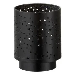 Photophore à LED Métal Noir Et Argenté Bialli H 17