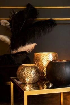 Photophore Boule Verre Mosaïque Doré Antique Ysarg - Lot De 4 -TODAY || Disney || Fisher Price Soldes photophore boule verre mosaique dore antique ysarg lot de 4 5415203952493 352435