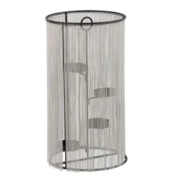 Photophore Métal Noir Et Chaîne Argentée Licia H 36