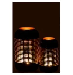 Photophore Métal Noir Et Doré Laqué Narsh 15 Cm - Lot De 2 -TODAY || Disney || Fisher Price Soldes photophore metal noir et dore laque narsh 15 cm lot de 2 5415203979773 356789