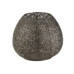 Photophore Métal Noir Liray H 15 Cm