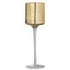 Photophore Sur Pied Verre Doré Narsh