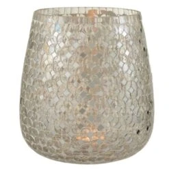 Photophore Verre Argenté à Mosaïque Omani H 22 Cm -TODAY || Disney || Fisher Price Soldes photophore verre argente a mosaique omani h 22 cm 5400924020569 378087