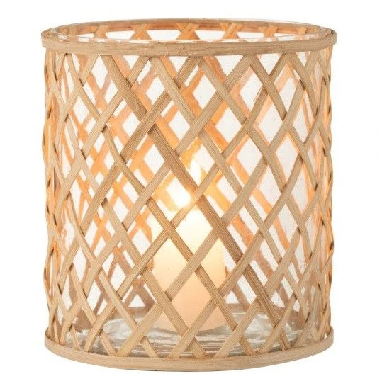 Photophore Verre Et Bois Clair Azura H 22 Cm - Lot De 2 4 Photophore Verre Et Bois Clair Azura H 22 Cm - Lot De 2 – Image 2