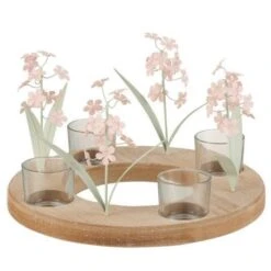 Photophore Verre Et Bois Massif Clair Uchi