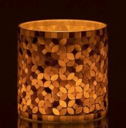 Photophore Verre Mosaïque Gris Marino H 15 Cm -TODAY || Disney || Fisher Price Soldes photophore verre mosaique gris marino h 15 cm 5400924020125 373276