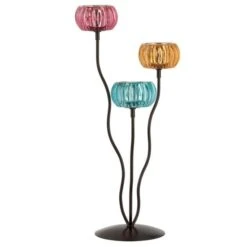 Photophore Verre Multicolore Veeda H 44 Cm