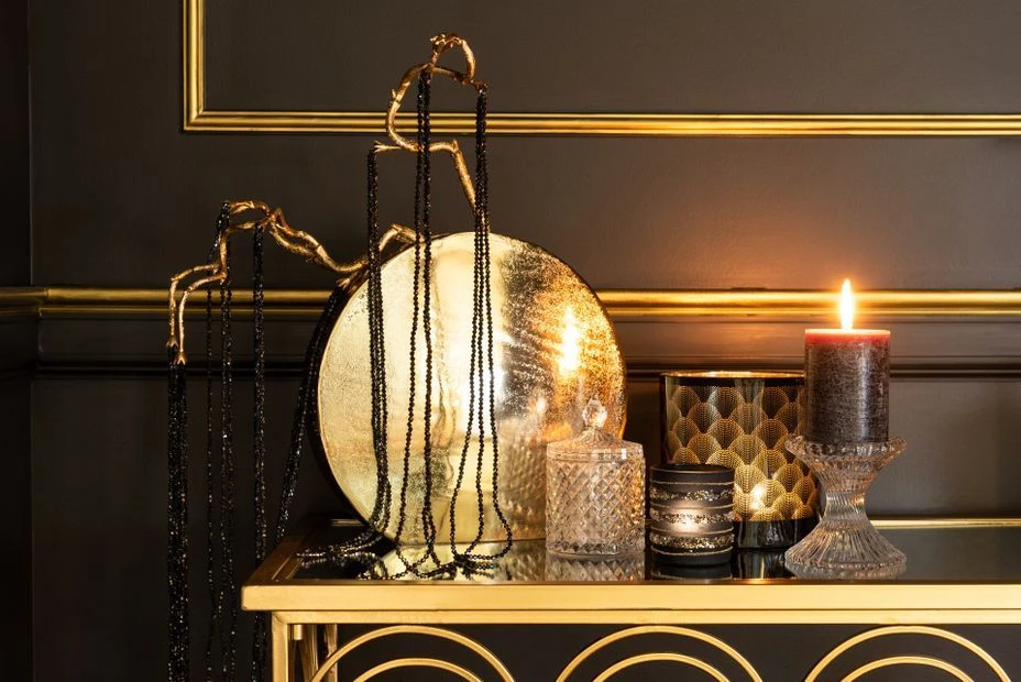 Photophore Verre Noir Mat Craquelé Et Doré Ysarg 9 Photophore Verre Noir Mat Craquelé Et Doré Ysarg – Image 7