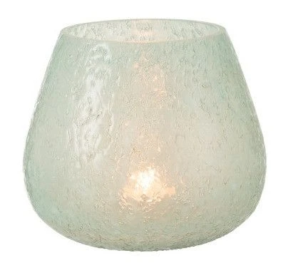 Photophore Verre Relief Bleu Azura H 14 Cm 4 Photophore Verre Relief Bleu Azura H 14 Cm – Image 2