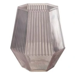 Photophore Verre Rose Clair Corali