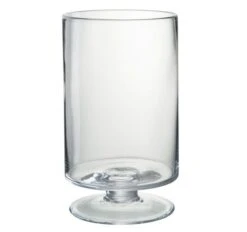 Photophore Verre Transparent Sur Pied Cintee