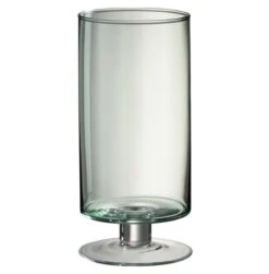 Photophore Verre Transparent Vert Neela H 33 Cm