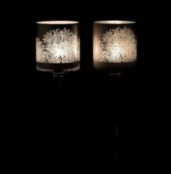 Photophores Sur Pied Verre Blanc Et Argenté Licia - Lot De 2 -TODAY || Disney || Fisher Price Soldes photophores sur pied verre blanc et argente licia lot de 2 5415203921253 360426